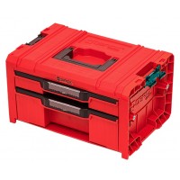 QBRICK PRO įrankių dėžė su 2 stalčiais 2.0 EXPERT RED